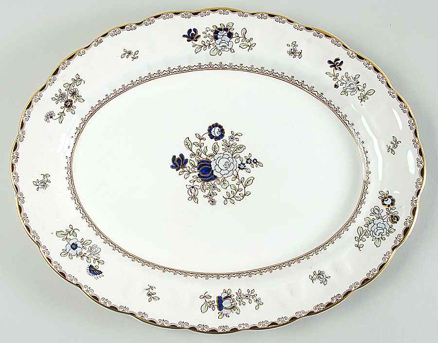 A8086 14" Oval Serving Platter by Booths-1
