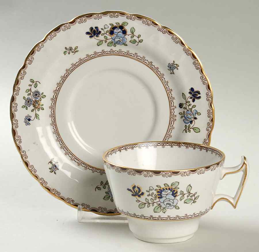 A8086 Flat Cup & Saucer Set by Booths-1