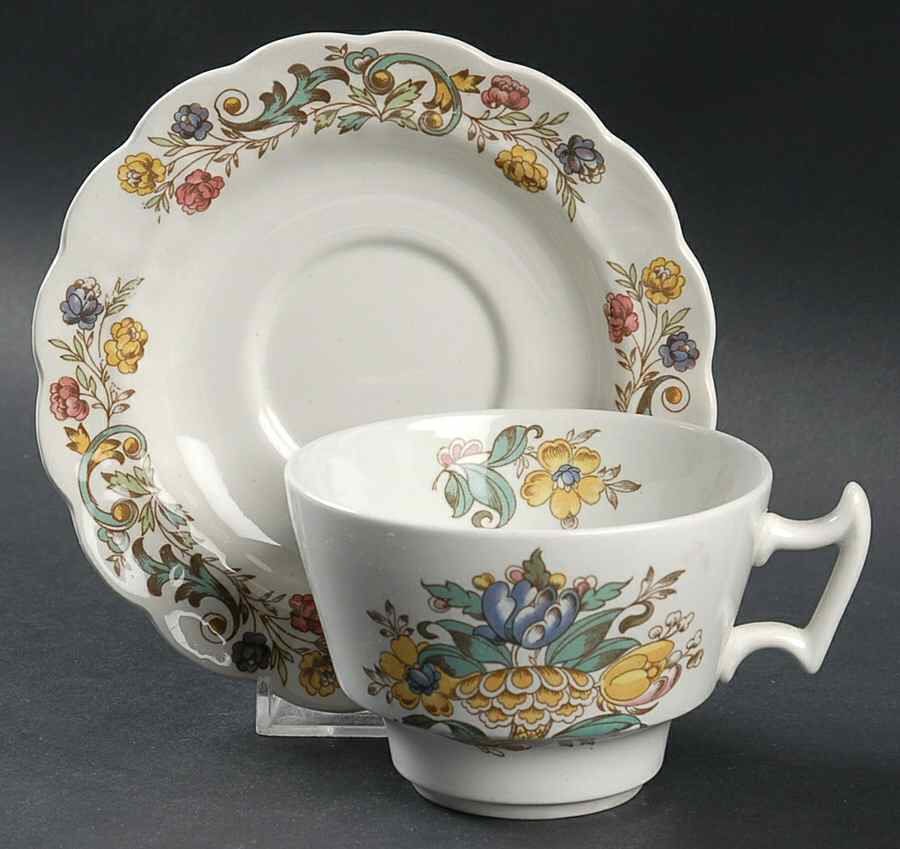 Bayonne Oversized Cup & Saucer Set by Booths-1