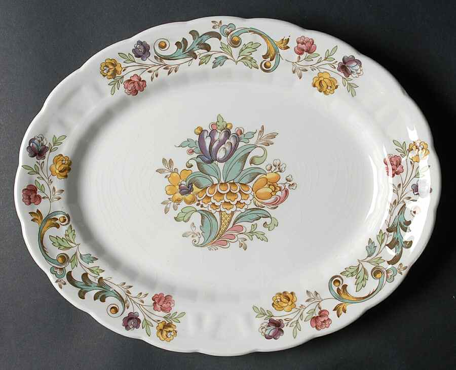 Bayonne 12" Oval Serving Platter by Booths-1