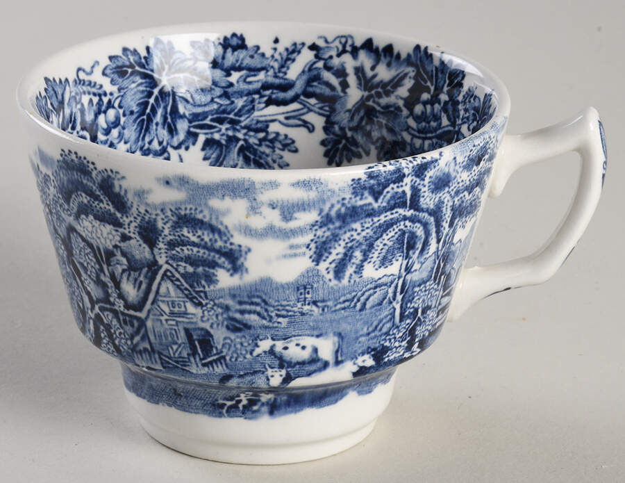 British Scenery Blue (Scalloped, A8024) Flat Cup by Booths-1