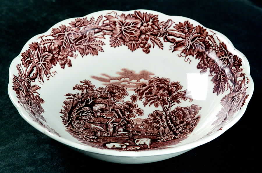British Scenery Brown Coupe Cereal Bowl by Booths-1