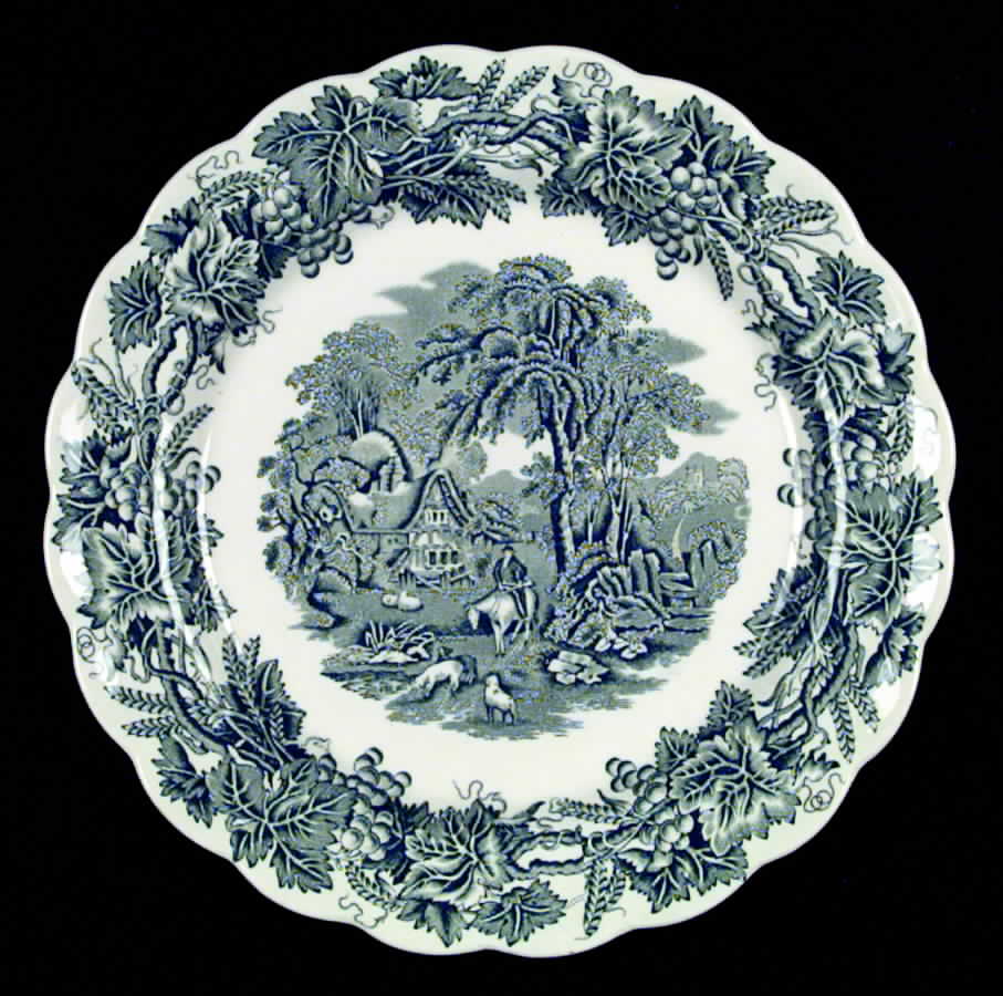 British Scenery Green Dinner Plate by Booths-1