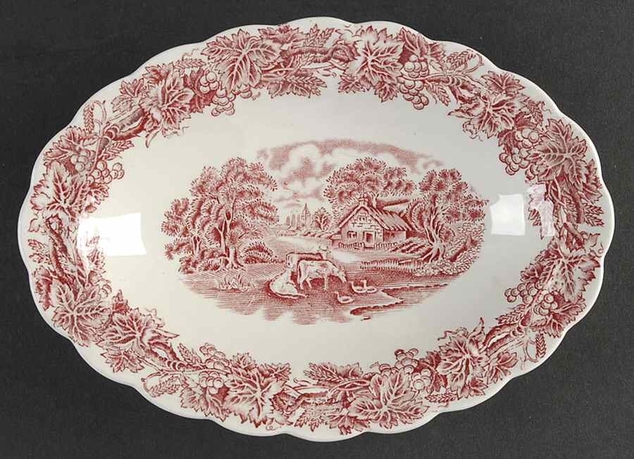 British Scenery Pink (Scalloped, A8024) Relish by Booths-1