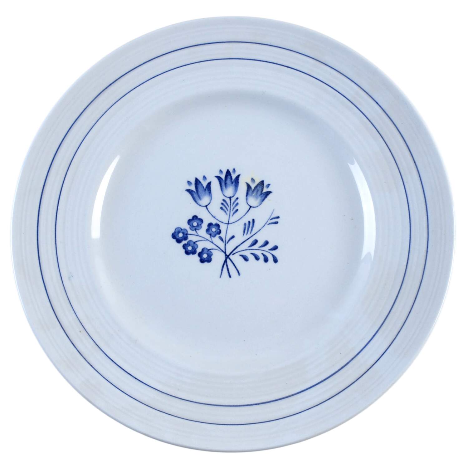 Canterbury Blue (Floral Center) Luncheon Plate by Booths-1