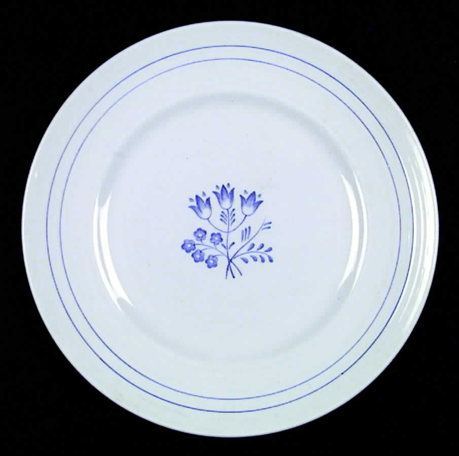 Canterbury Blue (Floral Center) Dinner Plate by Booths-1