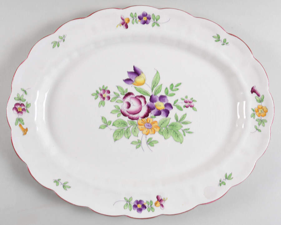 Caroline 14" Oval Serving Platter by Booths-1