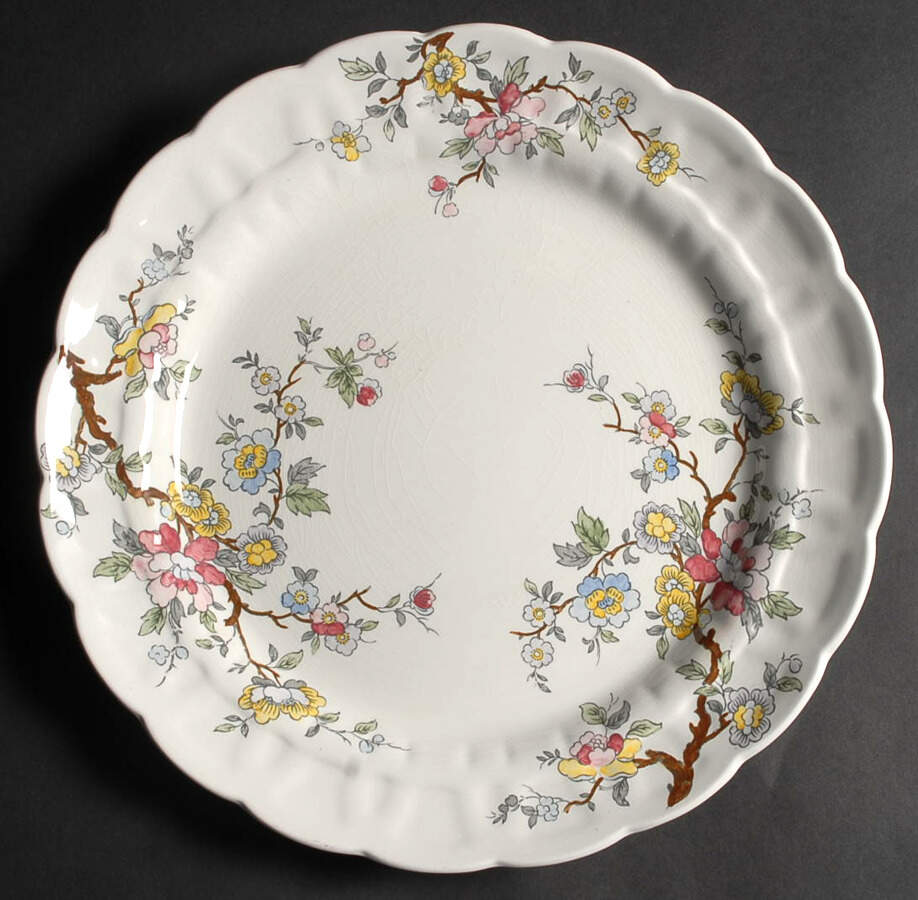 Chinese Tree 13" Chop Plate (Round Platter) by Booths-1