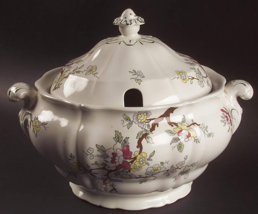 Chinese Tree Tureen &  Lid by Booths-1