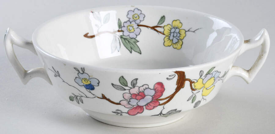 Chinese Tree Flat Cream Soup Bowl by Booths-1