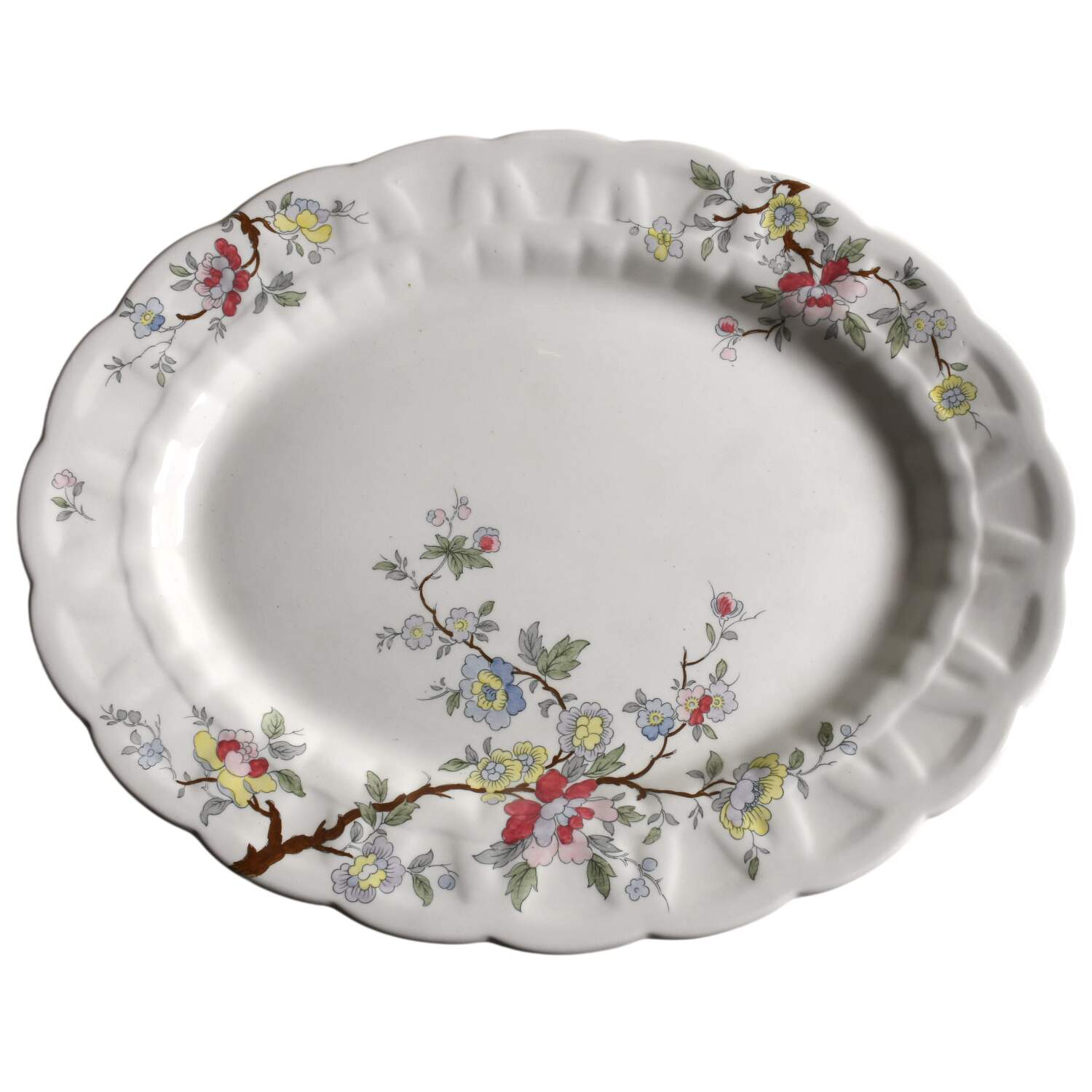 Chinese Tree 17" Oval Serving Platter by Booths-1