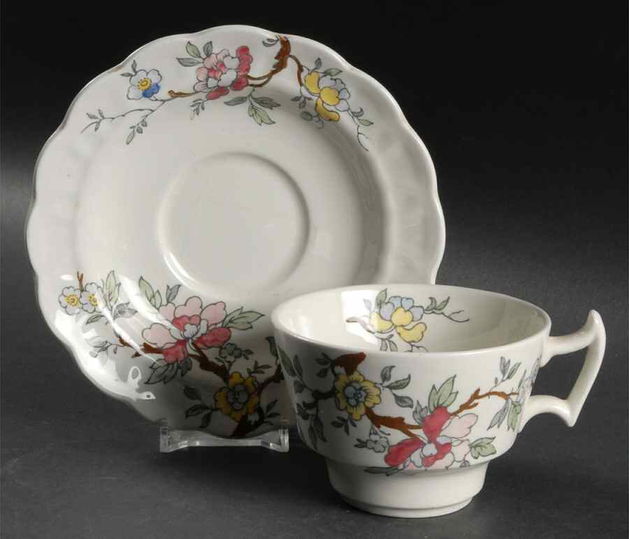 Chinese Tree Oversized Cup & Saucer Set by Booths-1