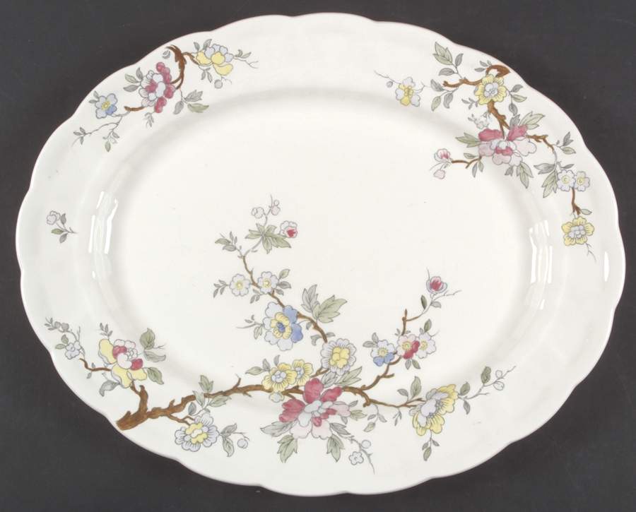 Chinese Tree 16" Oval Serving Platter by Booths-1