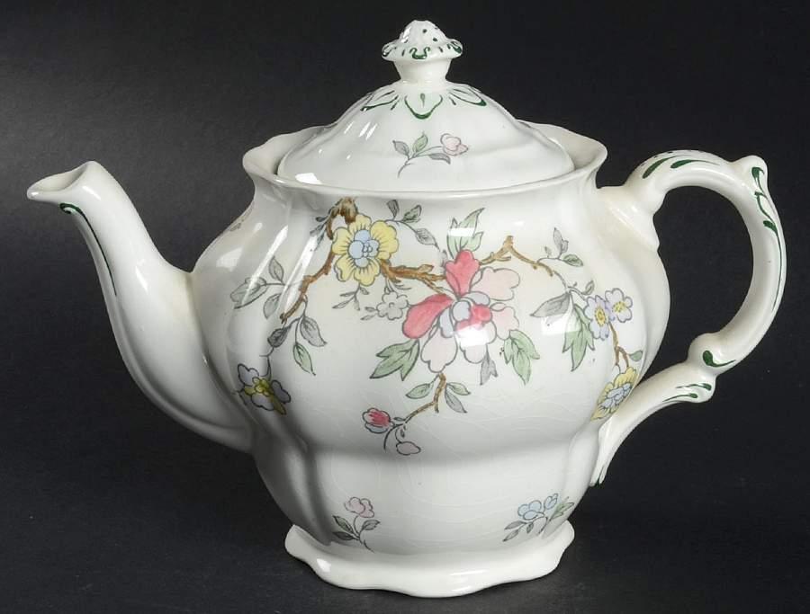 Chinese Tree Small Teapot & Lid by Booths-1