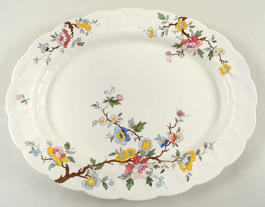 Chinese Tree 16" Oval Serving Platter by Booths-1