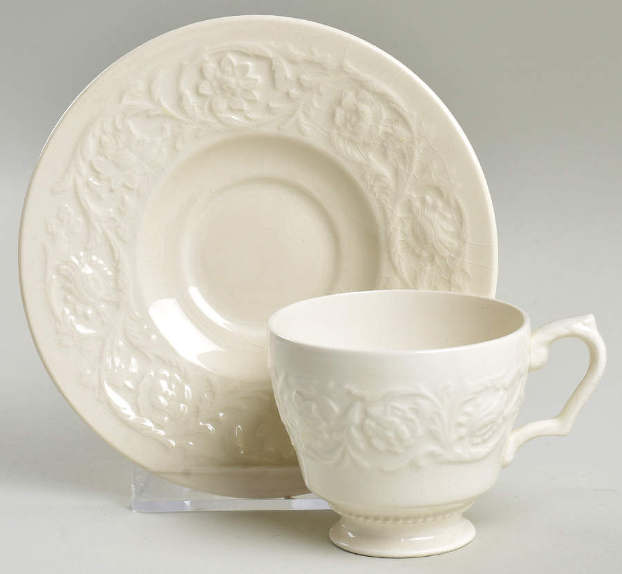 Corinthian Footed Demitasse Cup & Saucer Set by Booths-1