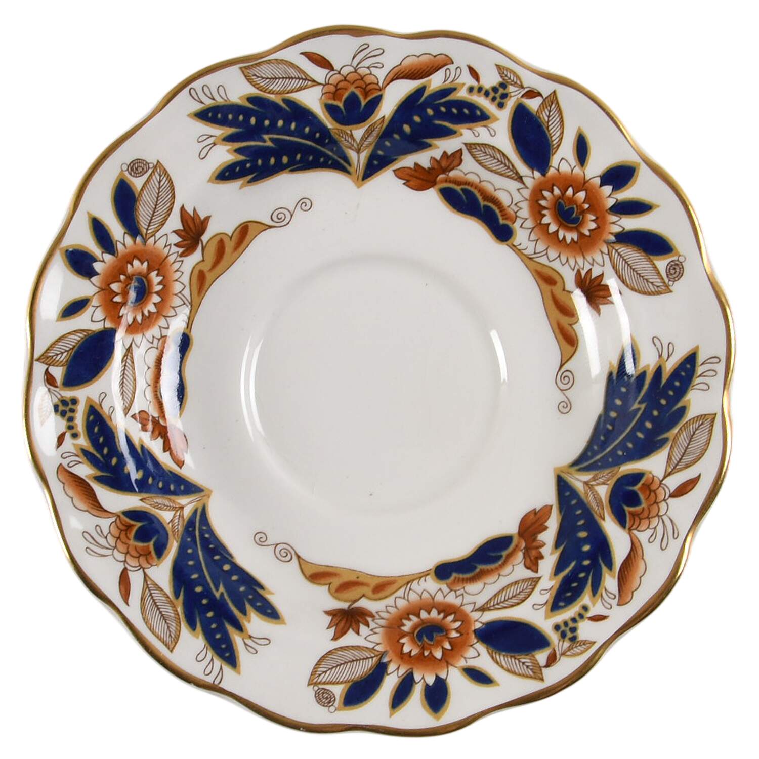 Dovedale Brown and Cobalt Saucer by Booths-1