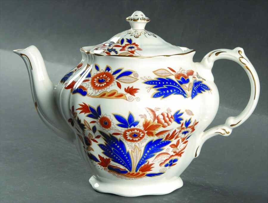 Dovedale Brown and Cobalt Teapot & Lid by Booths-1