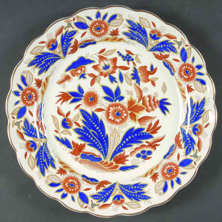 Dovedale Brown and Cobalt Dinner Plate by Booths-1