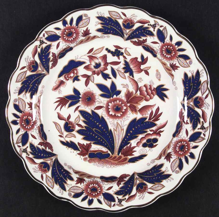 Dovedale Brown and Cobalt Dinner Plate by Booths-1