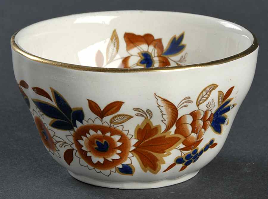 Dovedale Brown and Cobalt Mini Open Sugar Bowl by Booths-1
