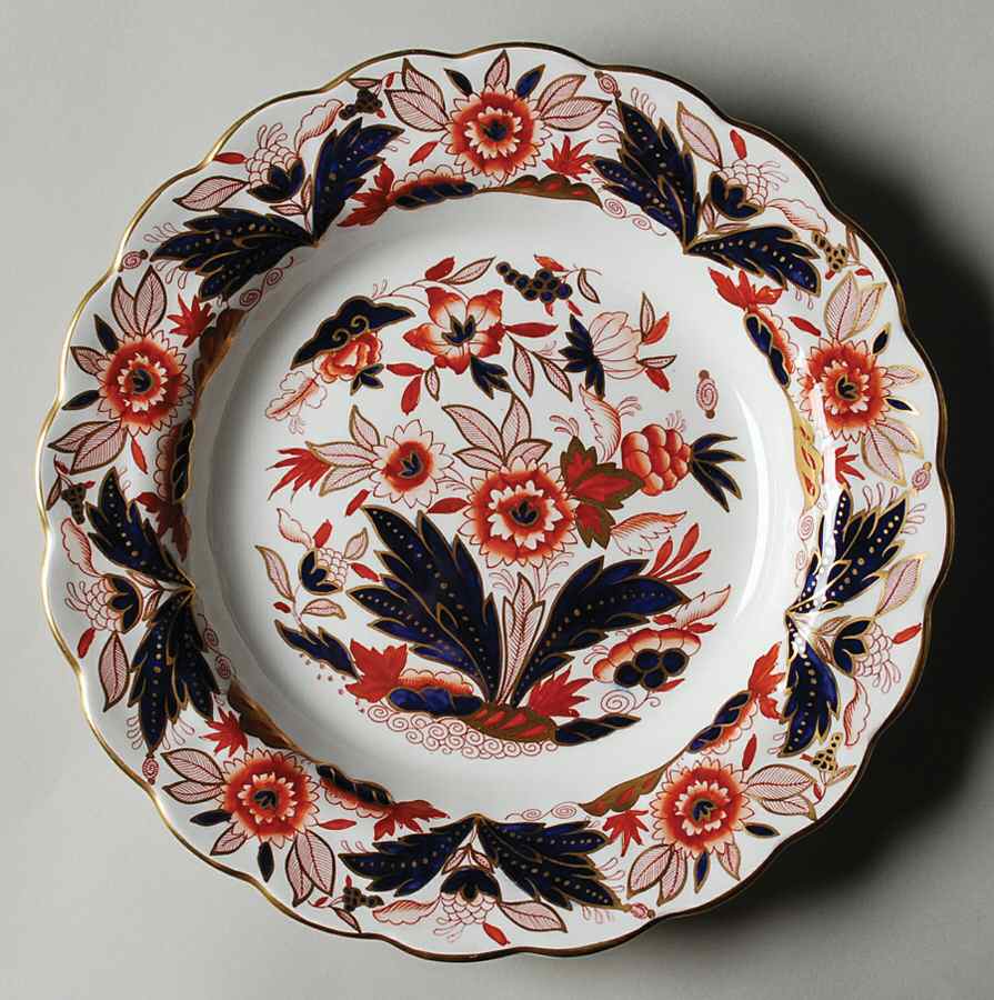 Dovedale Rust and Blue Dinner Plate by Booths-1