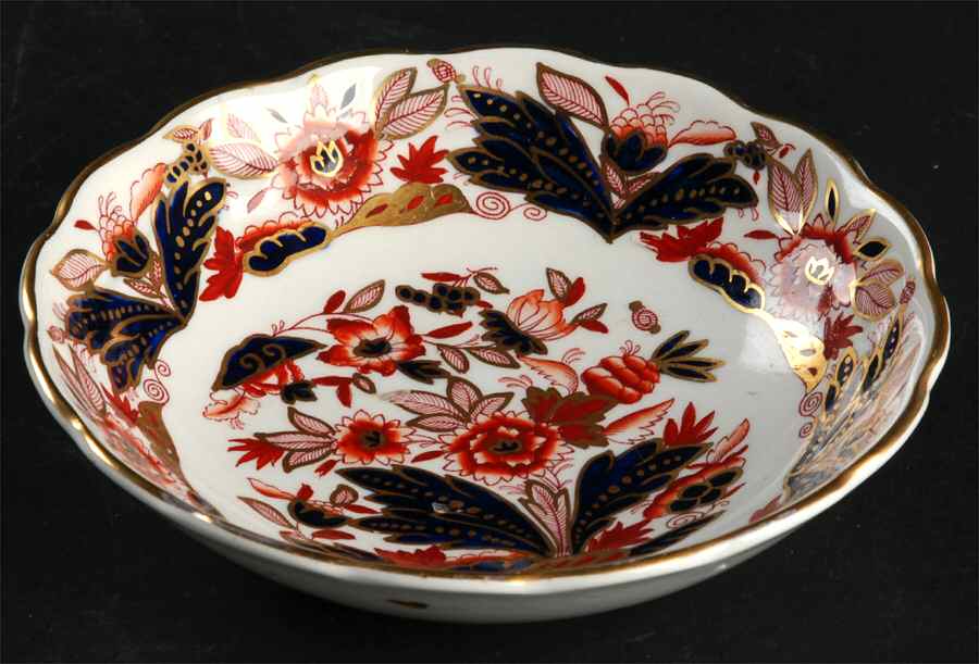 Dovedale Rust and Blue Fruit/Dessert (Sauce) Bowl by Booths-1