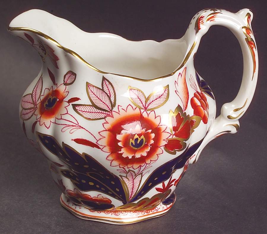 Dovedale Rust and Blue Creamer by Booths-1