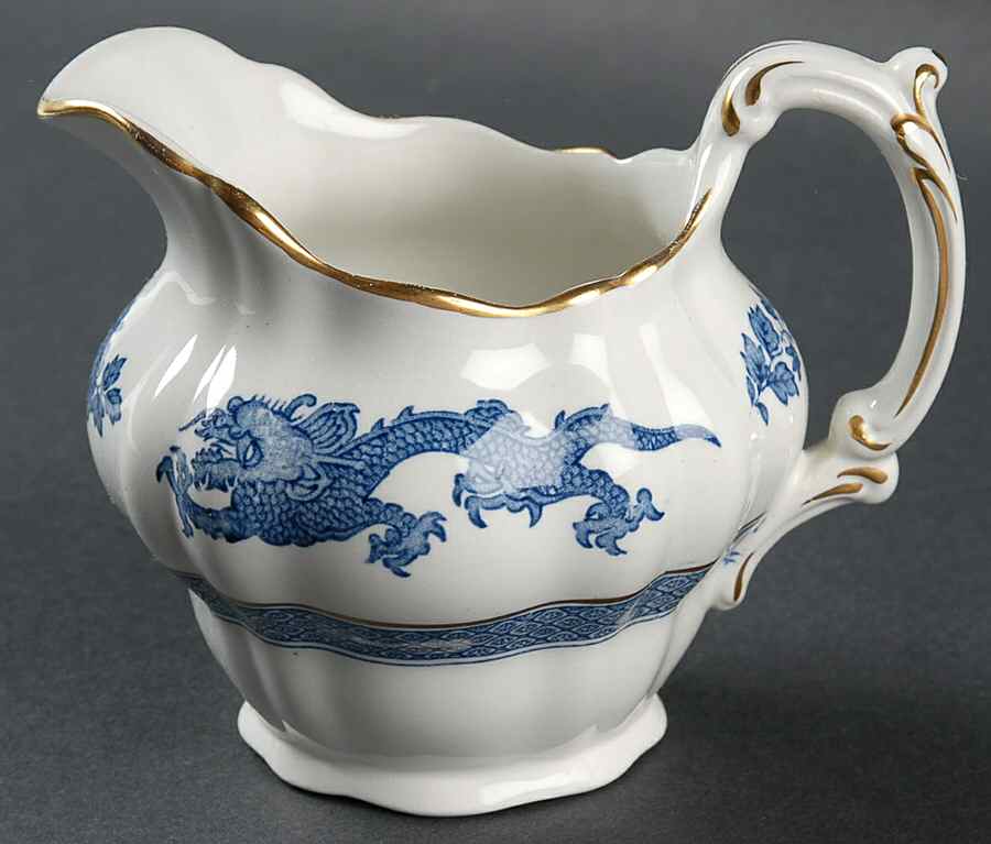 Dragon Blue (Gold Trim) Creamer by Booths-1