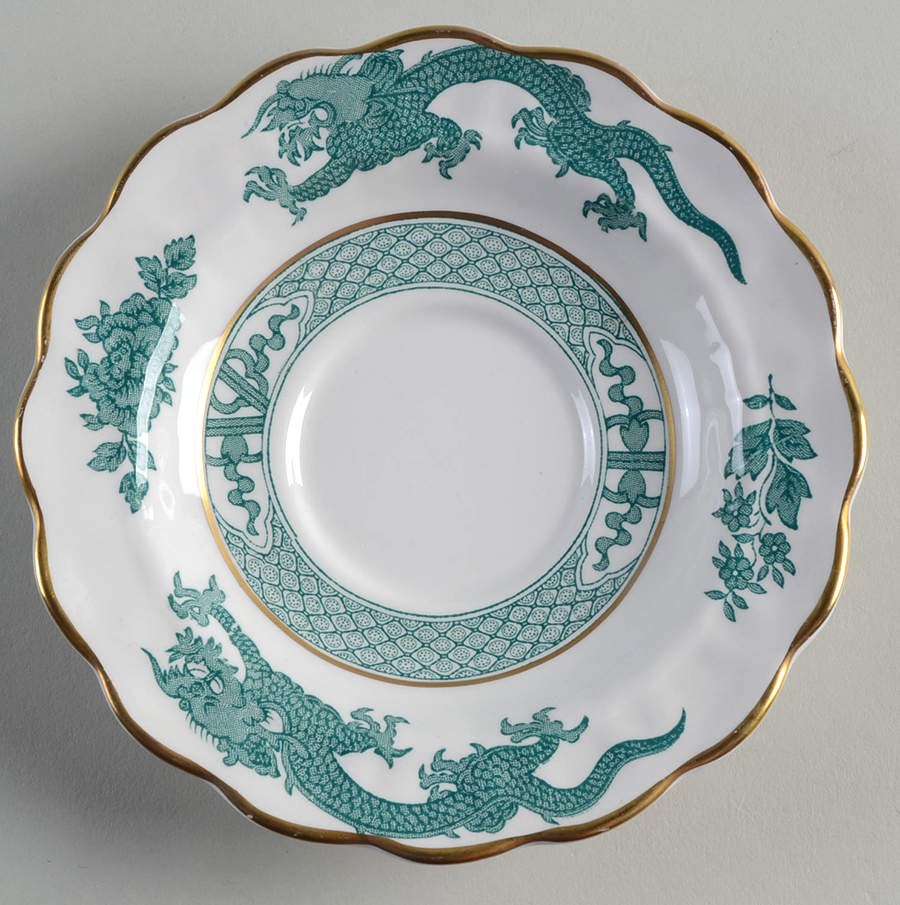 Dragon Green Saucer for Flat Cup by Booths-1