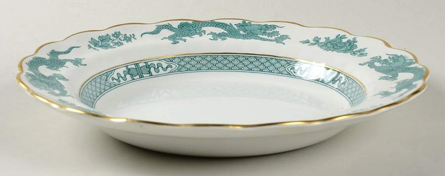 Dragon Green Rim Soup Bowl by Booths-1