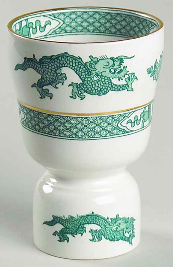 Dragon Green Double Egg Cup by Booths-1