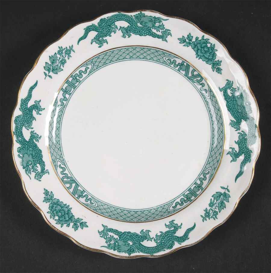 Dragon Green Dessert/Pie Plate by Booths-1