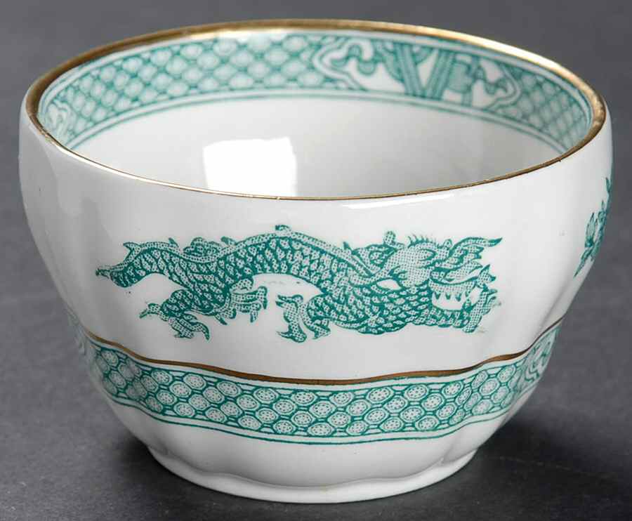 Dragon Green Mini Open Sugar Bowl by Booths-1