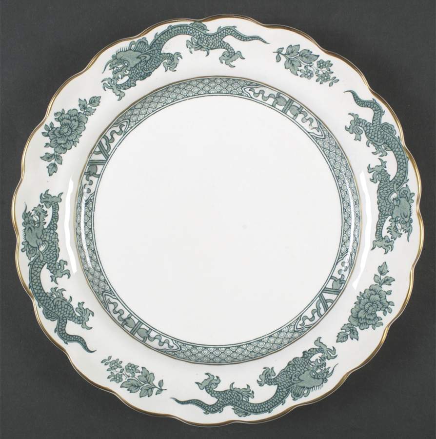 Dragon Green Dinner Plate by Booths-1