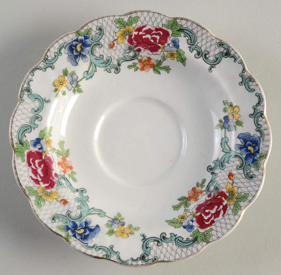 Floradora (Multi Scalloped) Saucer for Oversized Cup by Booths-1