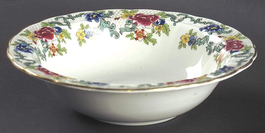 Floradora (Multi Scalloped) 8" Round Vegetable Bowl by Booths-1