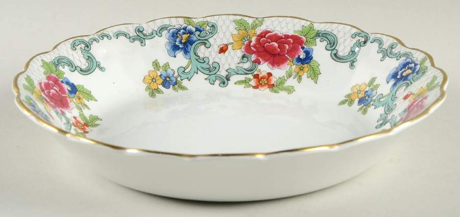 Floradora (Multi Scalloped) Coupe Soup Bowl by Booths-1