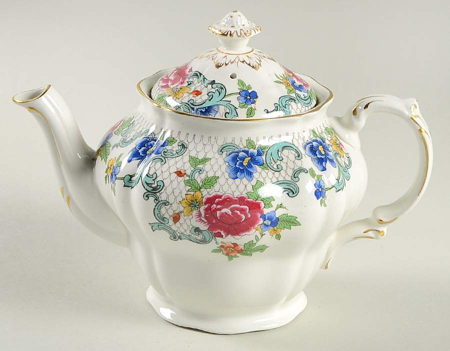 Floradora (Multi Scalloped) Mini Teapot & Lid by Booths-1