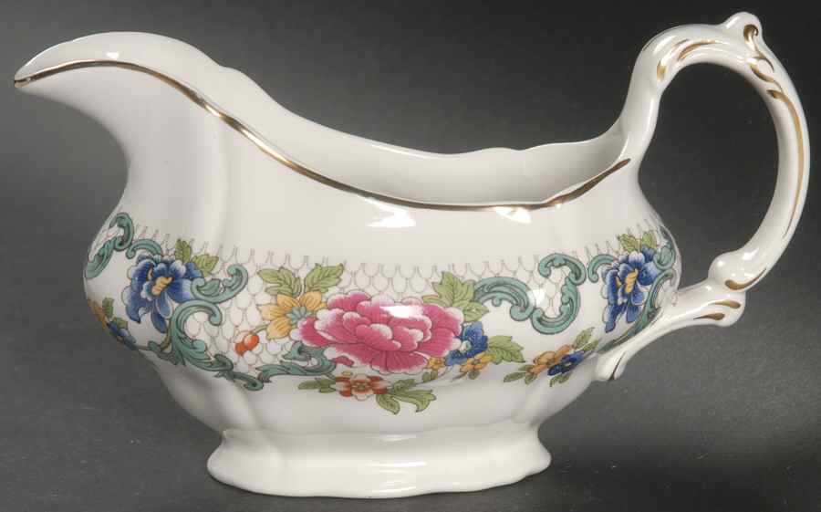 Floradora (Multi Scalloped) Gravy Boat by Booths-1