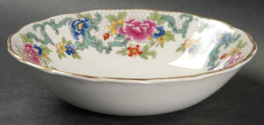 Floradora (Multi Scalloped) Coupe Cereal Bowl by Booths-1