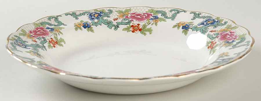 Floradora (Multi Scalloped) Rim Soup Bowl by Booths-1