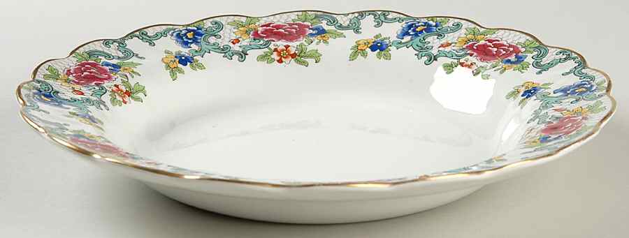 Floradora (Multi Scalloped) Large Rim Soup Bowl by Booths-1
