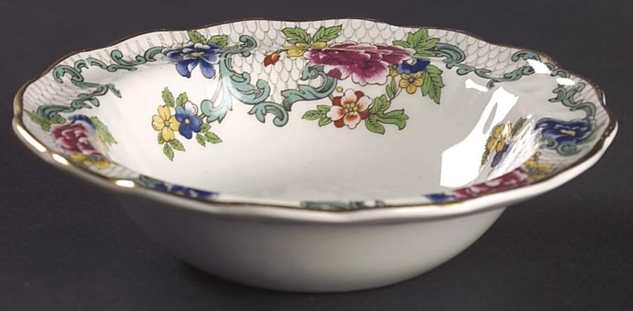 Floradora (Multi Scalloped) Rim Fruit/Dessert (Sauce) Bowl by Booths-1