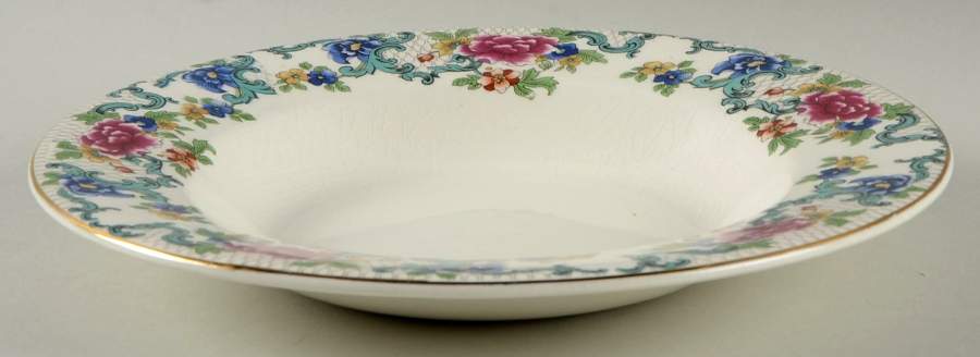 Floradora (Smooth) Large Rim Soup Bowl by Booths-1