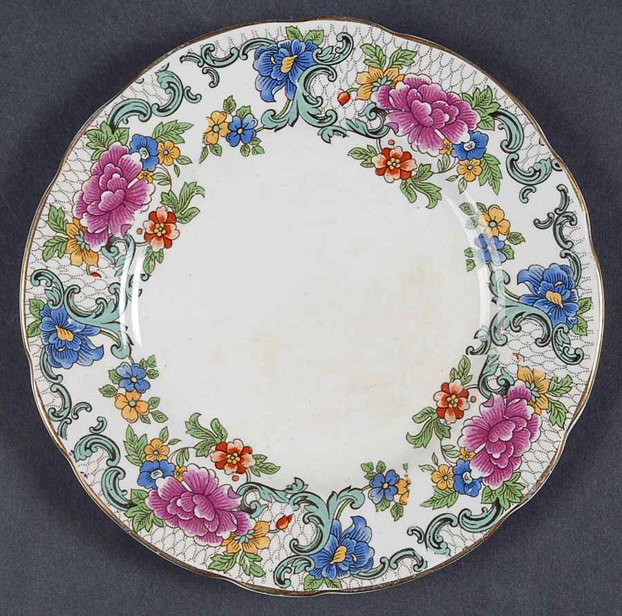 Floradora (Multi Scalloped) Bread & Butter Plate by Booths-1