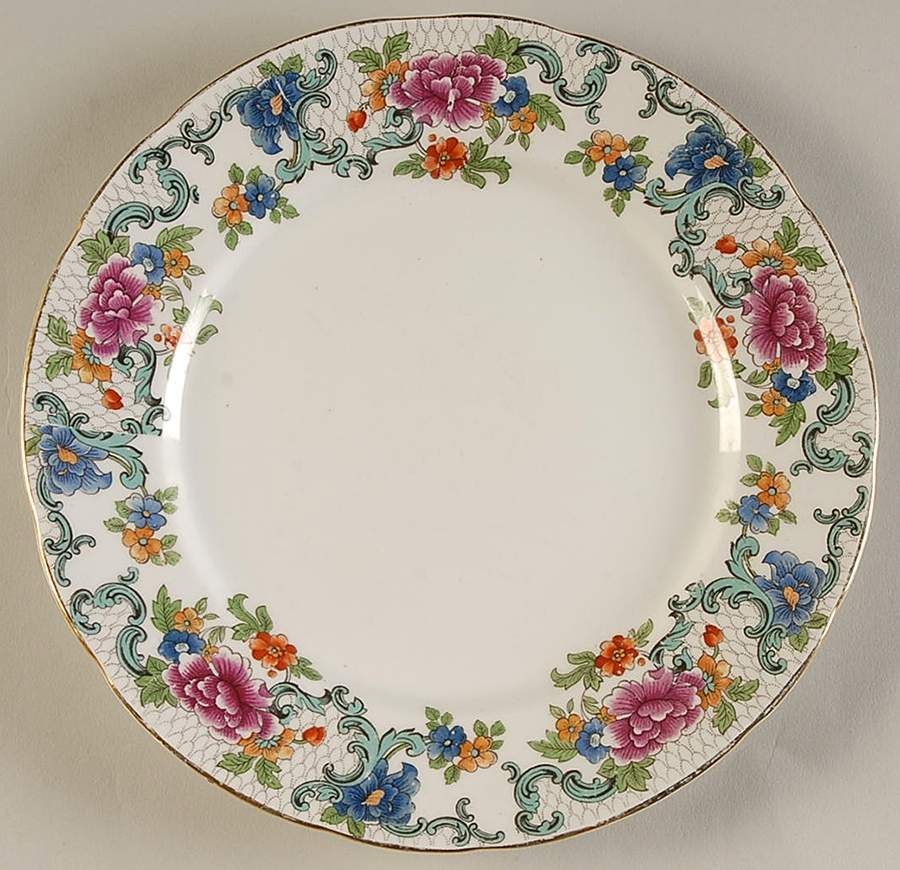 Floradora (Multi Scalloped) Salad Plate by Booths-1