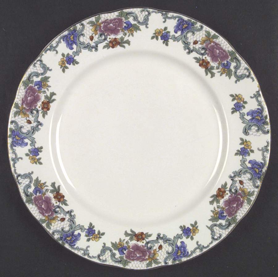 Floradora (Multi Scalloped) Dinner Plate by Booths-1