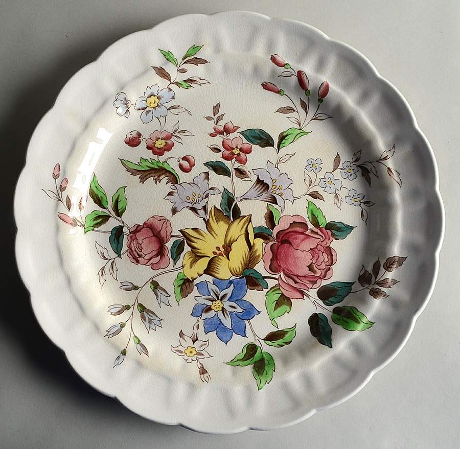 Flowerpiece 13" Chop Plate (Round Platter) by Booths-1