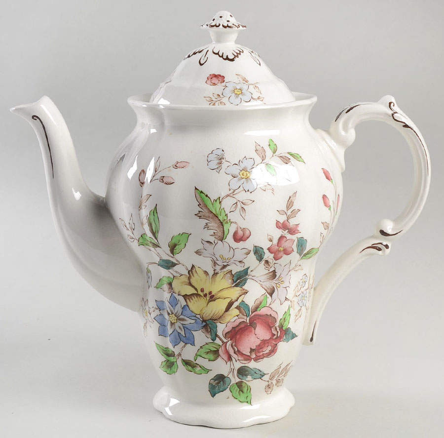 Flowerpiece Coffee Pot & Lid by Booths-1